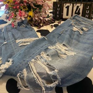 American Eagle Slasher Blue Mom Jeans